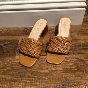 ABLE Tamera Heel, Cognac color, Size 7.5. Worn once.